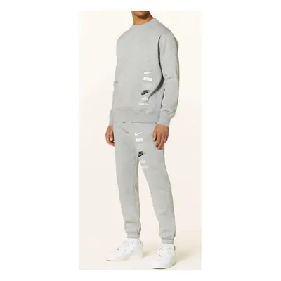 (XL) Nike Air Mens Grey Multi Logo Crewneck Tracksuit