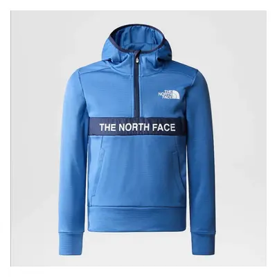 (L) The North Face Boys 1/4 Zip Amphere Hoodie Junior FDR Blue