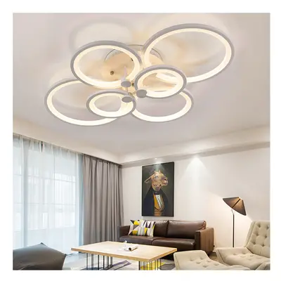 (Round, Heads) Modern Dimmable LED Chandelier Ceiling Light with Remote