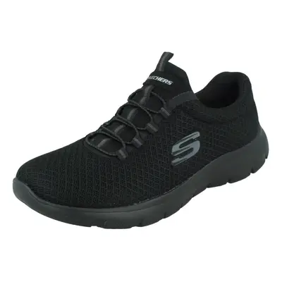 (Black, UK 5) Ladies Skechers Comfy Memory Foam Trainers Summits