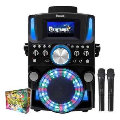 (Wireless, Songs) Groovebox Bluetooth CDG Karaoke Machine. Built in Screen & Disco Lights