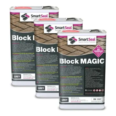 (Grey, x Litres) Smartseal Block Magic - Re-Colouring Block Paving Sealer. Superior to Concrete 