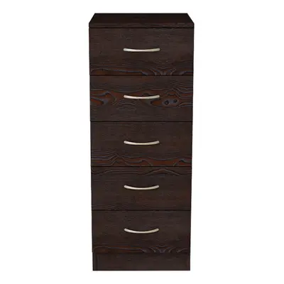 (5 Drawer Tall Narrow-With Metal Handles, Walnut) NRG Chest of Drawers With Metal Handles Bedroo