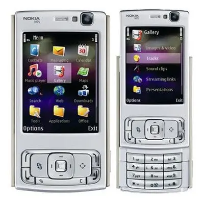 (Silver) Nokia N95 Single Sim | 160MB | 64MB RAM