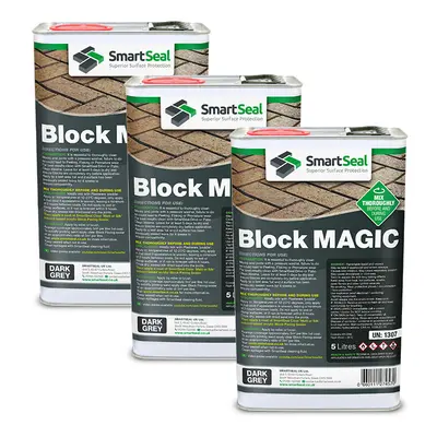 (Dark Grey, x Litres) Smartseal - Block Magic - Colouring Block Paving Sealer. Superior to Concr