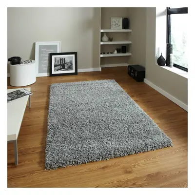 (200x290cm) Vista Shaggy Plain Thick Rugs Grey Small Large Thick Soft High Pile Mats