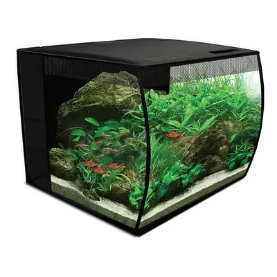 (Black) Fluval FLEX Glass Aquarium Kit 34L