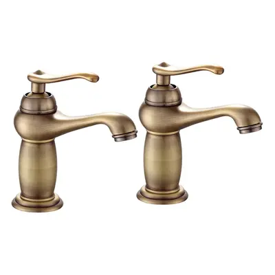 2X Bathroom Basin Faucet Antique Brass Mixer Solid Copper Luxury Europe Style Tap Taps