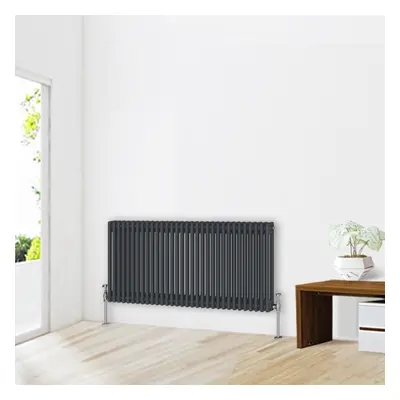 (600 x 1460mm-2 Column) NRG Traditional Anthracite Cast Iron Style Radiator