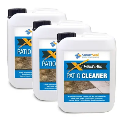 (3 x Litres) SmartSeal Patio Cleaner Xtreme - Quickly Removes Dirt, Grime, Black Spot, Algae & L