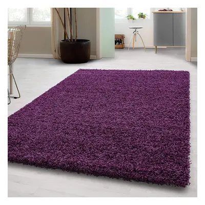 (Lila, 160cm x 230cm) Abaseen Living Room Rug High Pile Shaggy Deep Pile