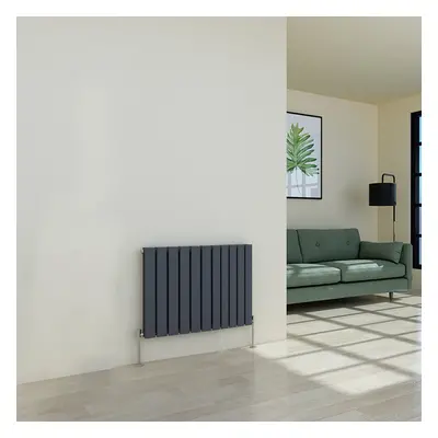 (600 x 750mm Double, Anthracite) Flat Panel Designer Radiator