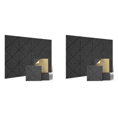 24 Pcs Acoustic Panels,Sound Insulation Board,Wall Sound Insulation Board,for Acoustic Treatment