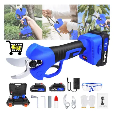 Cordless Garden Secateurs Scissors 21V Electric Pruning Shears Professional Garden Cut Tool 28mm