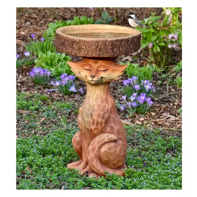 Outdoor Bird Bath Bowl Feeder Ornaments Garden Yard Animals Decoration Bird Feeder With Pot Resi