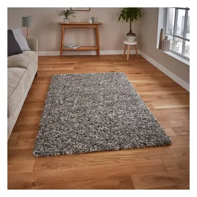 (120x170cm) Vista Soft Shaggy Plain Rugs in Silver Grey Small Large Thick Soft High Pile Mats