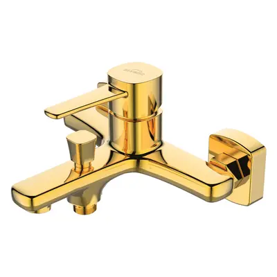 Gold Brass Bathub Mixer Tap Bathroom Bath Faucet Single Lever Wall Mounted