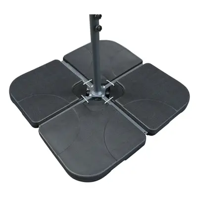 Greenbay Set of Square Black Parasol Base Stand Weight For Cantilever & Banana Hanging Umbrellas