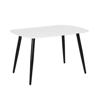 (White) Home Source Baldwin Modern Rectangular Dining Table