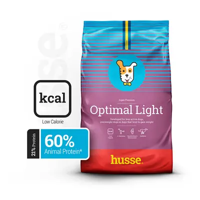 Husse Natural Complete Adult Dry Dog Food Chicken Based Low Fat - Light Optimal 7kg