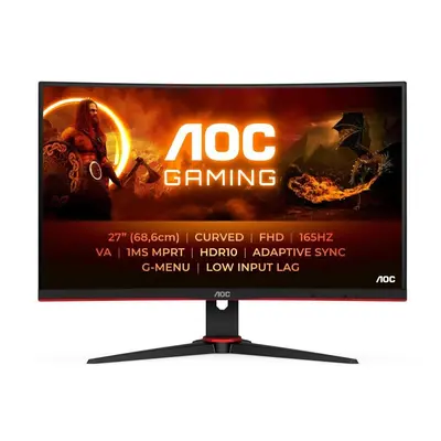 AOC Gaming C27G2E/BK - LED monitor - gaming - curved - 27" - x Full HD (1080p) @ Hz - VA - cd/m