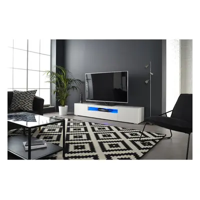 3AIQ2000 White 200cm Wide TV Cabinet for upto inch TV's