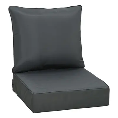 Outsunny Outdoor Seat and Back Cushion Set, Deep Seating Chair Cushion, Grey