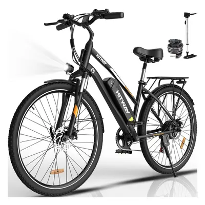 (Black) HITWAY Electric Bike for Adults, 28" Commute E bike with 36V 12Ah Removable Battery