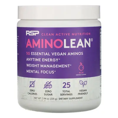 RSP Nutrition, AminoLean, Essential Vegan Aminos, Acai, 7.94 oz (225 g)