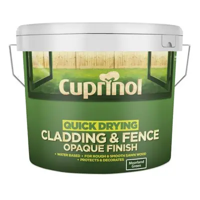 (Moorland Green) Cuprinol Quick Drying Cladding & Fence Opaque 10L