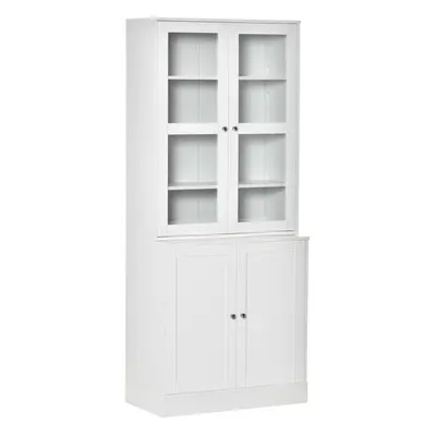 HOMCOM Modern Bookcase Display Storage Cabinet w/ Doors Shelves