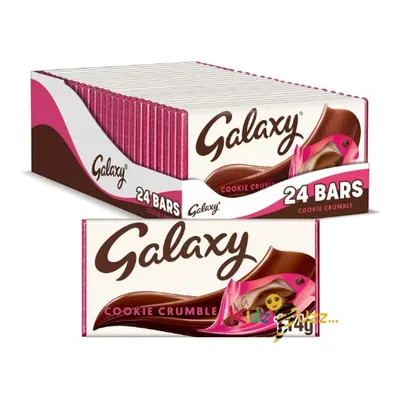 (Pack of 24) Galaxy Cookie Crumble Chocolate Bar of g