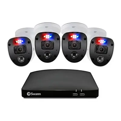 Swann CCTV Kit, Channel 1080p Full HD 1TB HDD DVR-4680 with x PRO-1080SL Enforcer Bullet Analogu