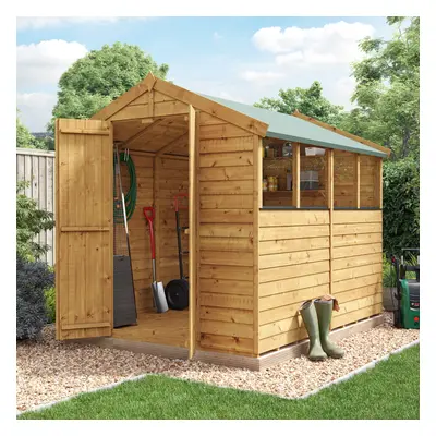 (8x6, Windowed) BillyOh Keeper Overlap Apex Shed