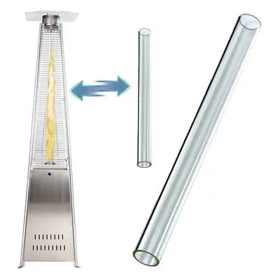 Gas Pyramid Patio Heater Spare Replacement Glass Tube & Seal x10cm