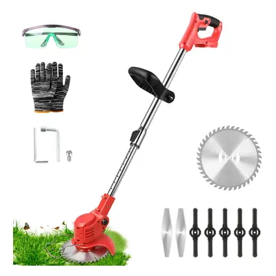 (grass trimmer) Cordless Lawn Trimmer Weed Wacker 18V Grass Trimmer Lawn Edger with Types Cuttin