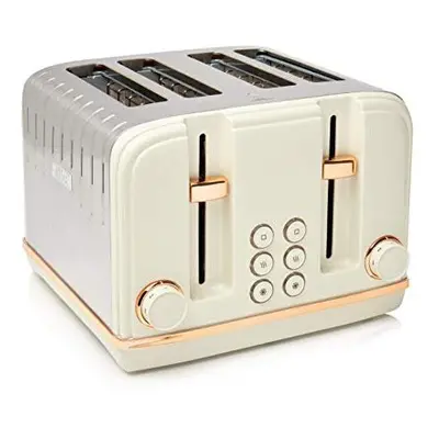 Haden Salcombe Toaster - Electric Stainless-Steel Toaster with Reheat and Defrost Functions - Fo