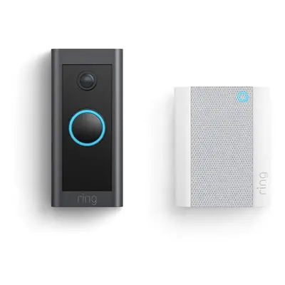 Ring Video Doorbell Wired with Ring Chime Doorbell + Chime