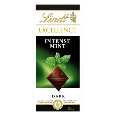 (Pack Of 24) Lindt Excellence Mint Intense Chocolate 100g