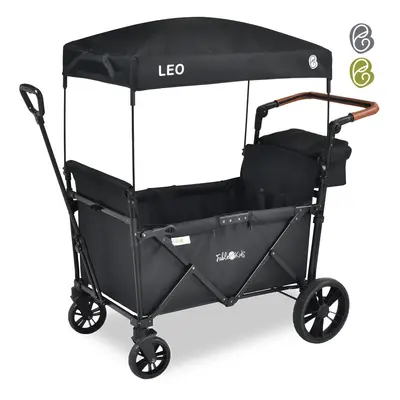 FableKids LEO X2Lite Foldable Cart with Roof Onyx Black