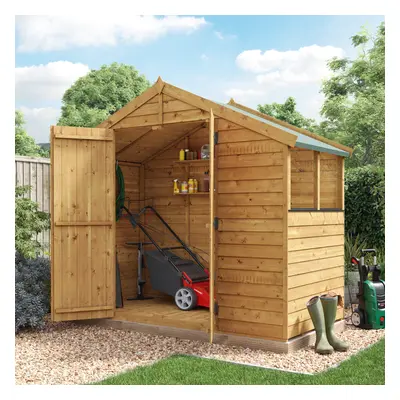 (4x8, Windowed) BillyOh Keeper Overlap Apex Shed