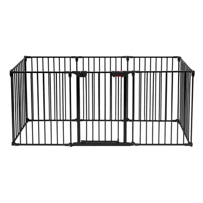 8 Panel Fireplace Fence Baby Pet Safety Gate Playpen Adjustable Room Divider