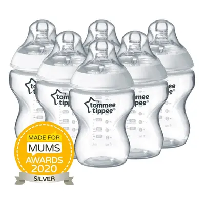 Tommee Tippee Closer to Nature Baby Bottles with Anti-Colic Valve, 260ml, PK