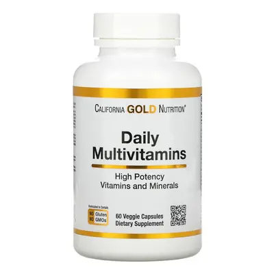 California Gold Nutrition, Daily Two-Per-Day Multivitamins, Veggie Capsules