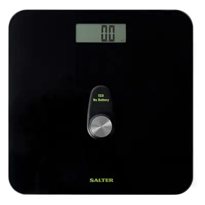 Salter Eco Power Digital Bathroom Scale - Eco Friendly, Black