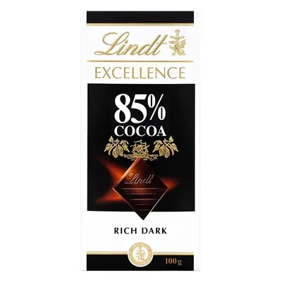 (Pack Of 24) Lindt Excellence 85% Cocoa Dark Chocolate 100g