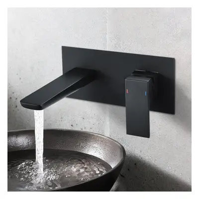 Kenson Wall Mounted Basin Mixer Black Matt Tap