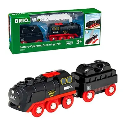 BRIO World - Battery Operated Steaming Train For Kids Age Years Up - Compatible with all BRIO Ra