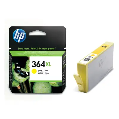 HP 364XL High Yield Yellow Original Ink Cartridge (CB325EE)