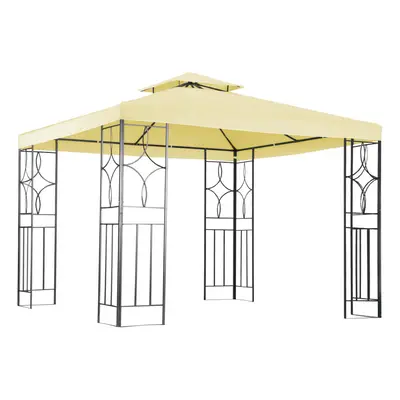 Charles Bentley 3Mx3M Steel Art Outdoor Gazebo Luxury Metal Frame Marquee Cream